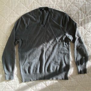 Cashmere V-Neck Sweater - Teal